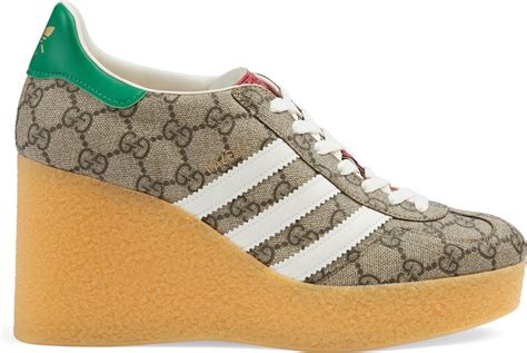 gazelle gucci silver|gucci wedge gazelle sneakers.